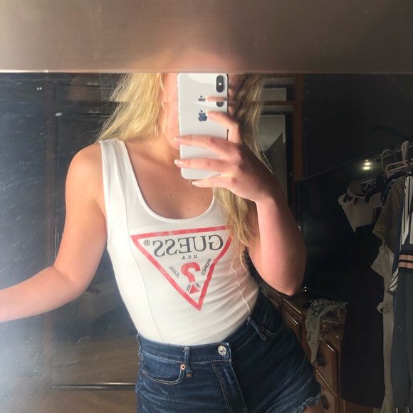 Guess bodysuit white!! XS never worn!! - Picture 2 of 4
